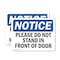 Signmission Please Do Not Stand In Front Of Door, 5 in W x Rectangle, Vinyl Decal OS-2PACK-NS-D-35-L-17421 - alternate 1